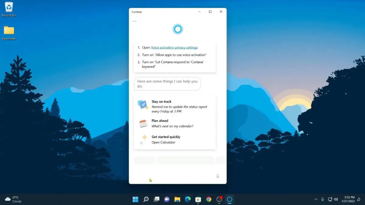 How to Enable Cortana in Windows 11