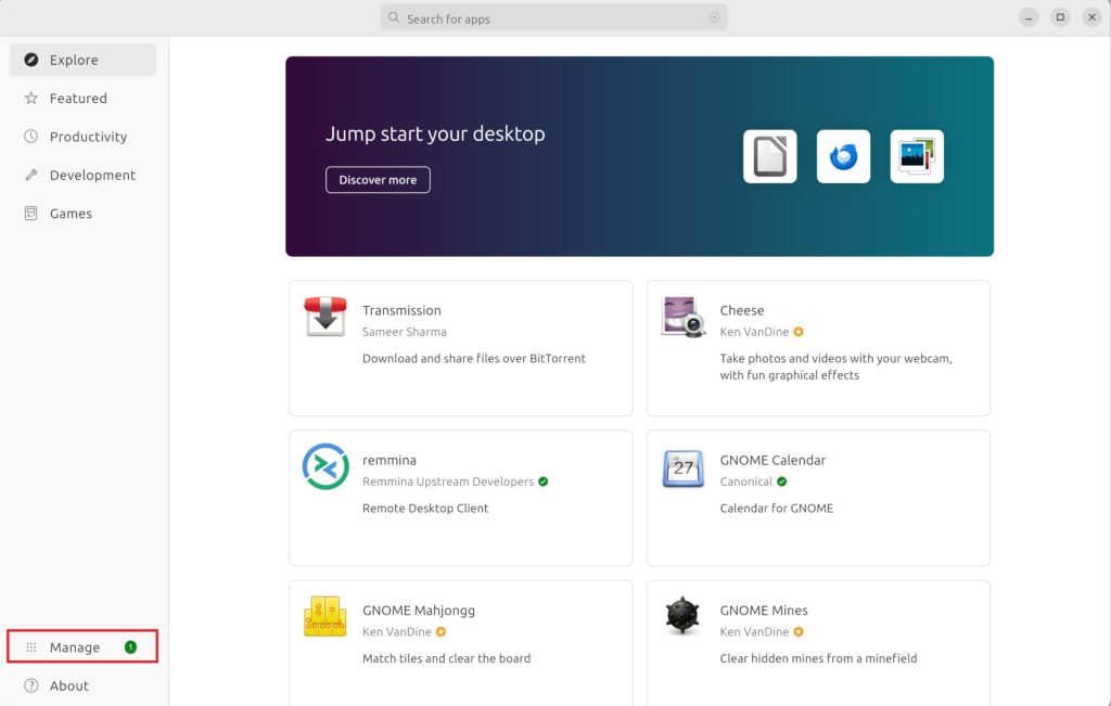 Manage Apps in Ubuntu