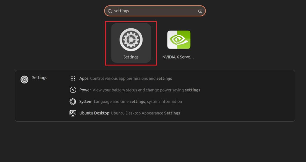 Ubuntu Settings App