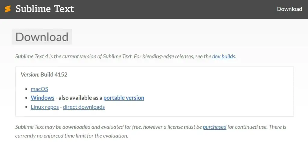 Download Sublime Text on Windows