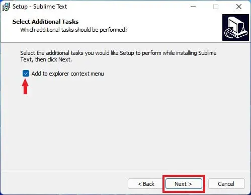 Select Additional Tasks