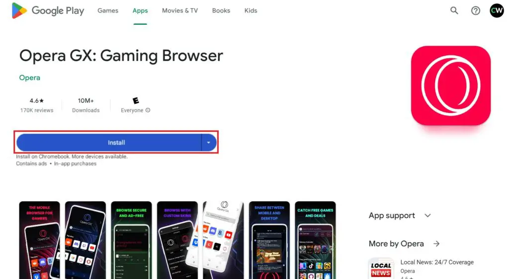 Install Opera GX Gaming Browser