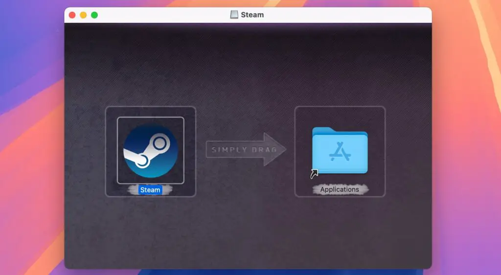 Drag Steam to Applications Folder